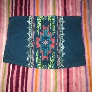 Tribal Print Bandeau Top
